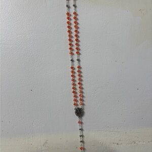 Elegant Orange Beaded rosary